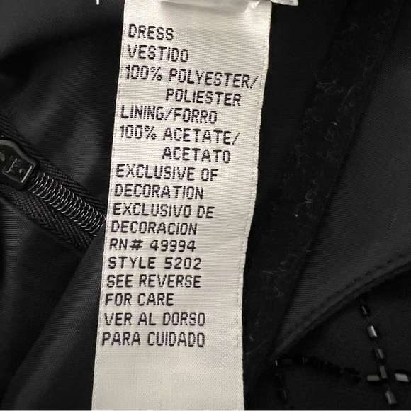 R&M Richards Beaded Black Gown Dress 8 - Picture 6 of 6